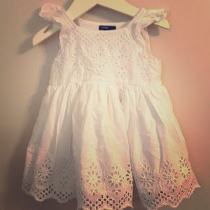 Beautiful white eyelet dress 18-24mo
